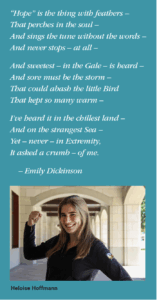 Hope is the thing with feathers. Poem by Emily Dickinson